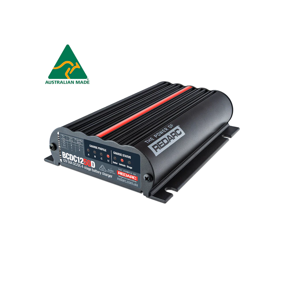 DC-DC MPPT REDARC BCDC1250D 50A 50 Ampere 12V-12V Caricabatterie da solare e alternatore