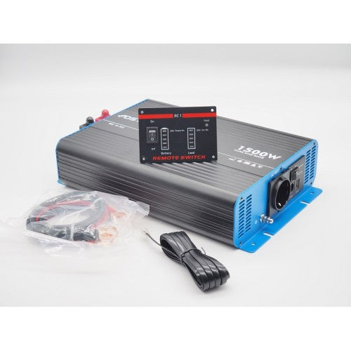 DS Tek Inverter Onda Pura DC-AC 1500W / 3000W con comando remoto