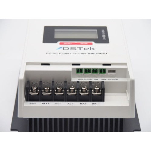 DS Tek caricabatterie DC-DC + MPPT Solar charger - doppio ingresso (30A - 400W) - senza ventola