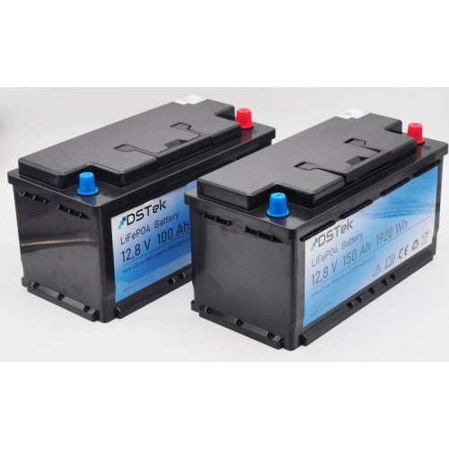 DS Tek Batteria LiFePO4 12,8V 150Ah LB "ribassata" sottosedile (35*17*19 cm) anche drop-in - GARANZIA 5 ANNI