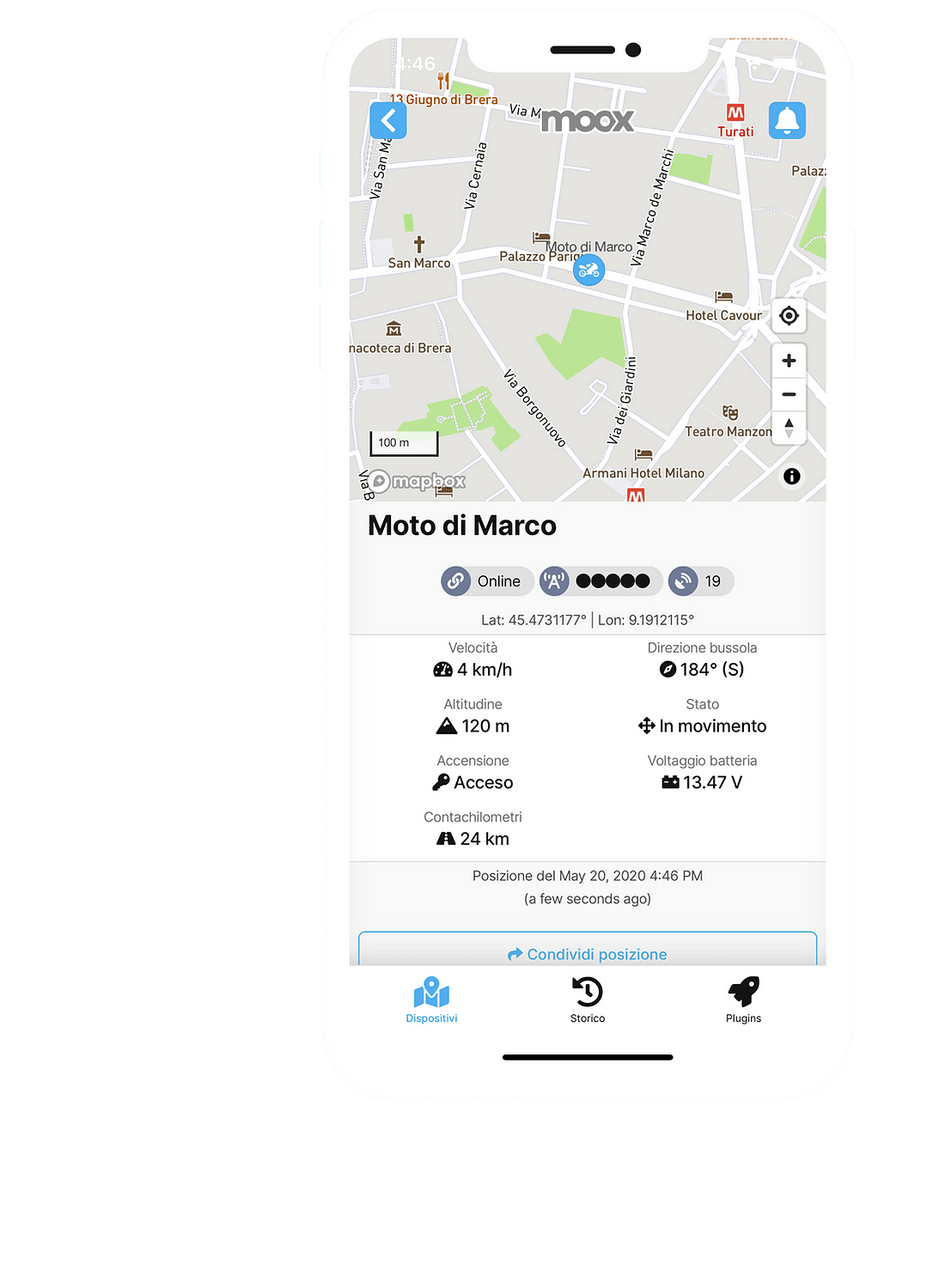 MOOX Versione 2G – Localizzatore GPS FMB920 con 12 mesi di servizio