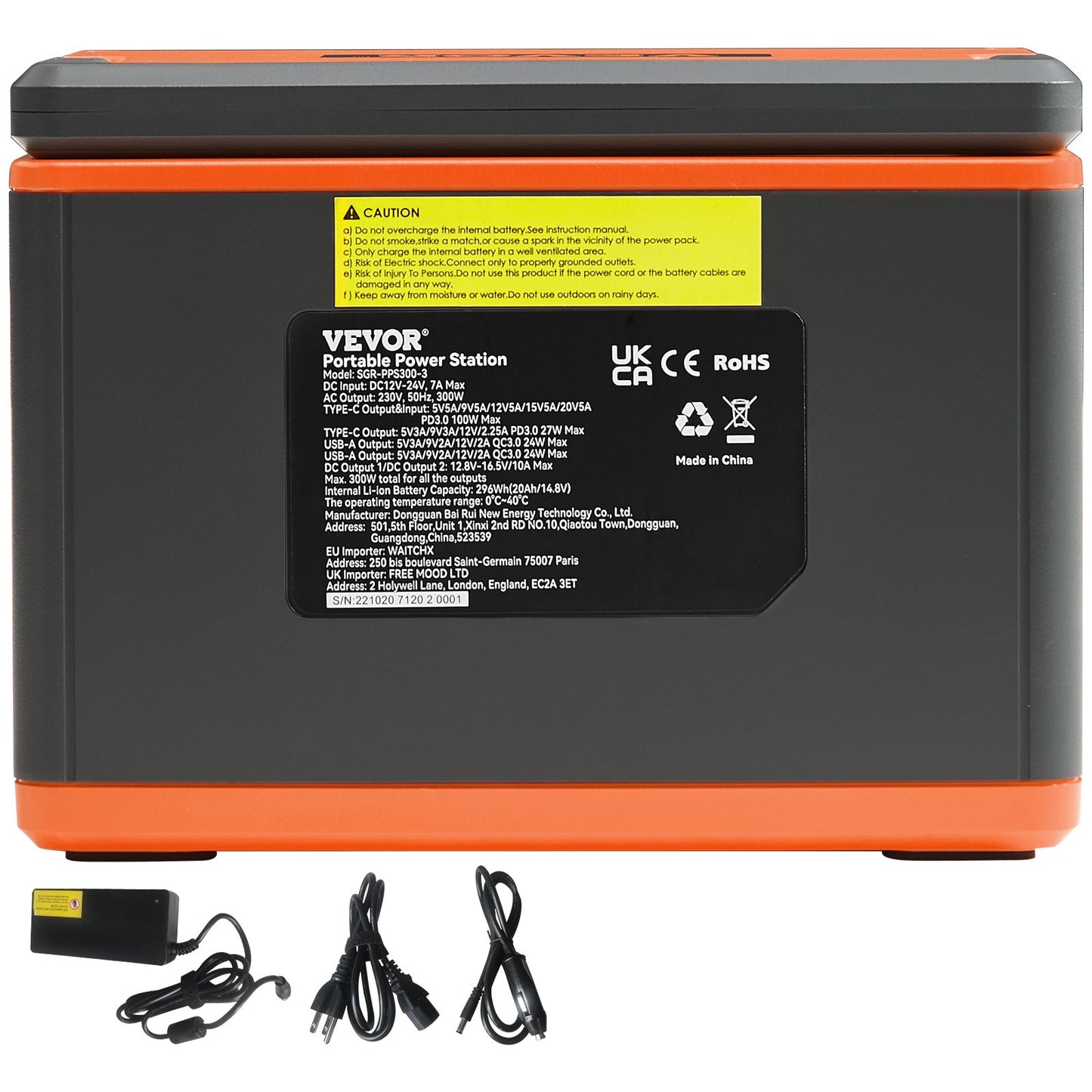 VEVOR PowerStation 296Wh 300W