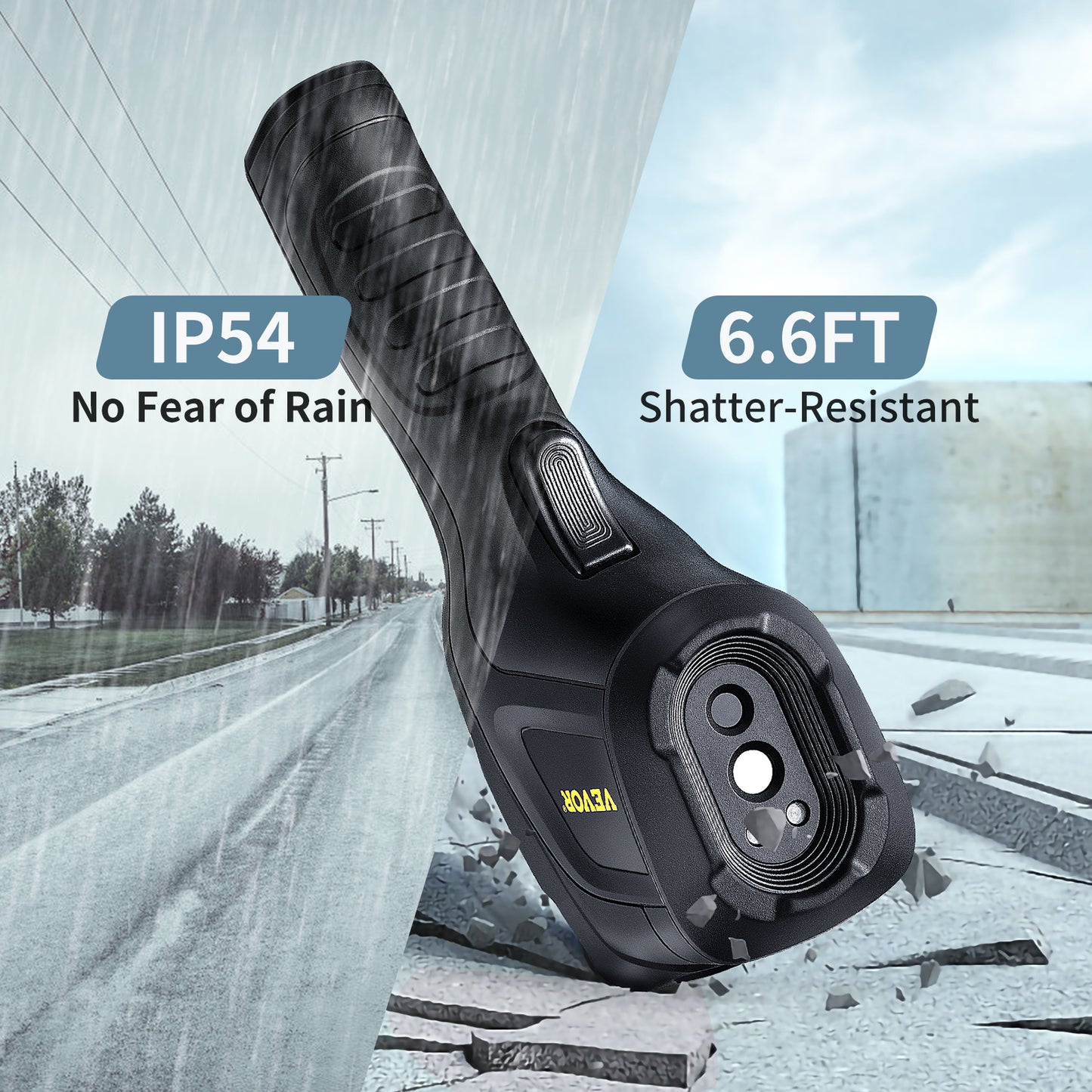 VEVOR Macchinetta Termocamera a Infrarossi Portatile Risoluzione IR da 240 x 180 Pixel Sensibilità Termica 40 mK, Termocamera Corporea Infrarossi Portatile con Scheda SD 16 GB Temperatura -20℃ a 350℃