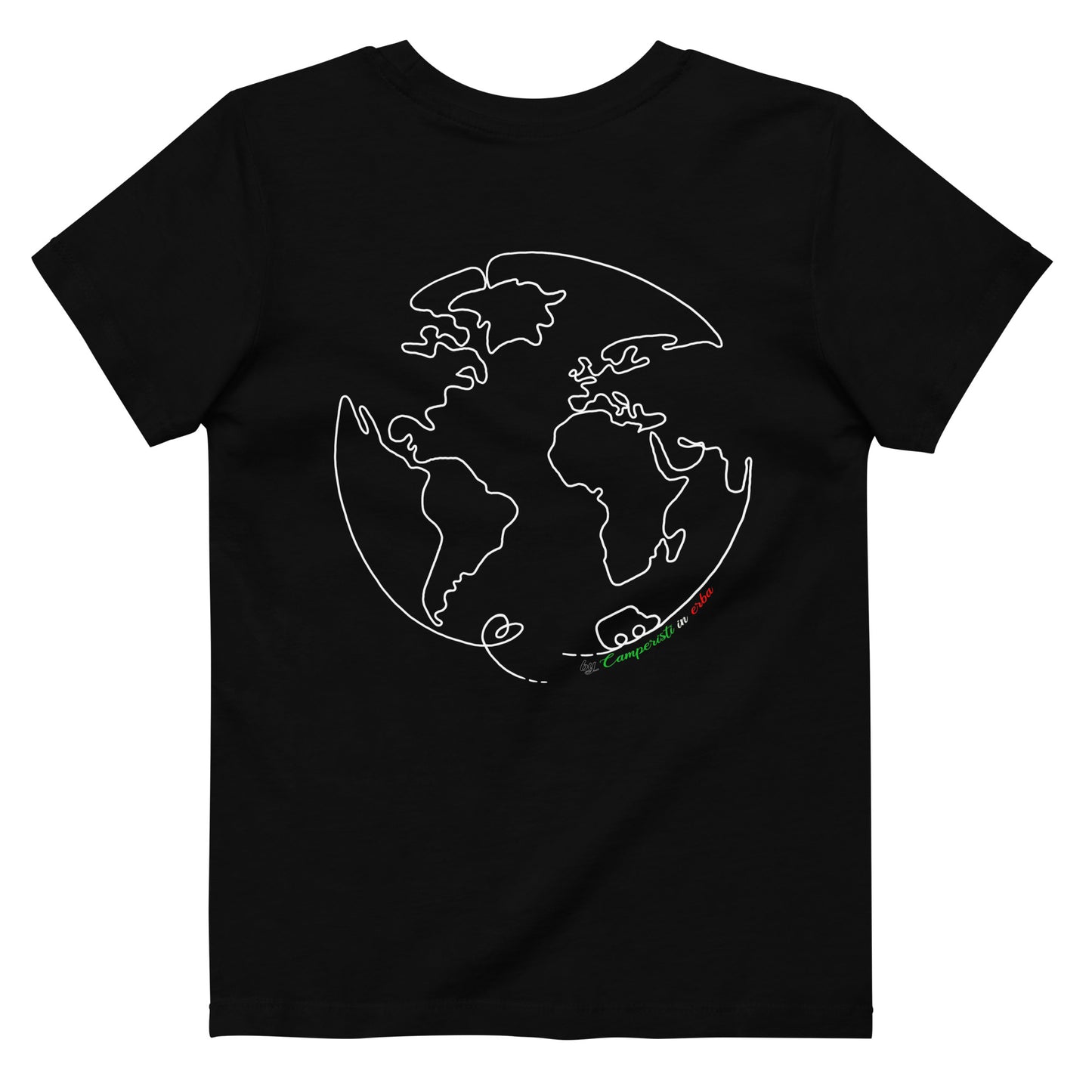 T-shirt in cotone organico per bambini stampa bianca