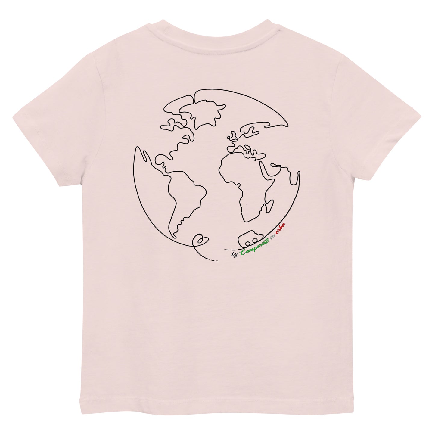T-shirt in cotone organico per bambini stampa nera