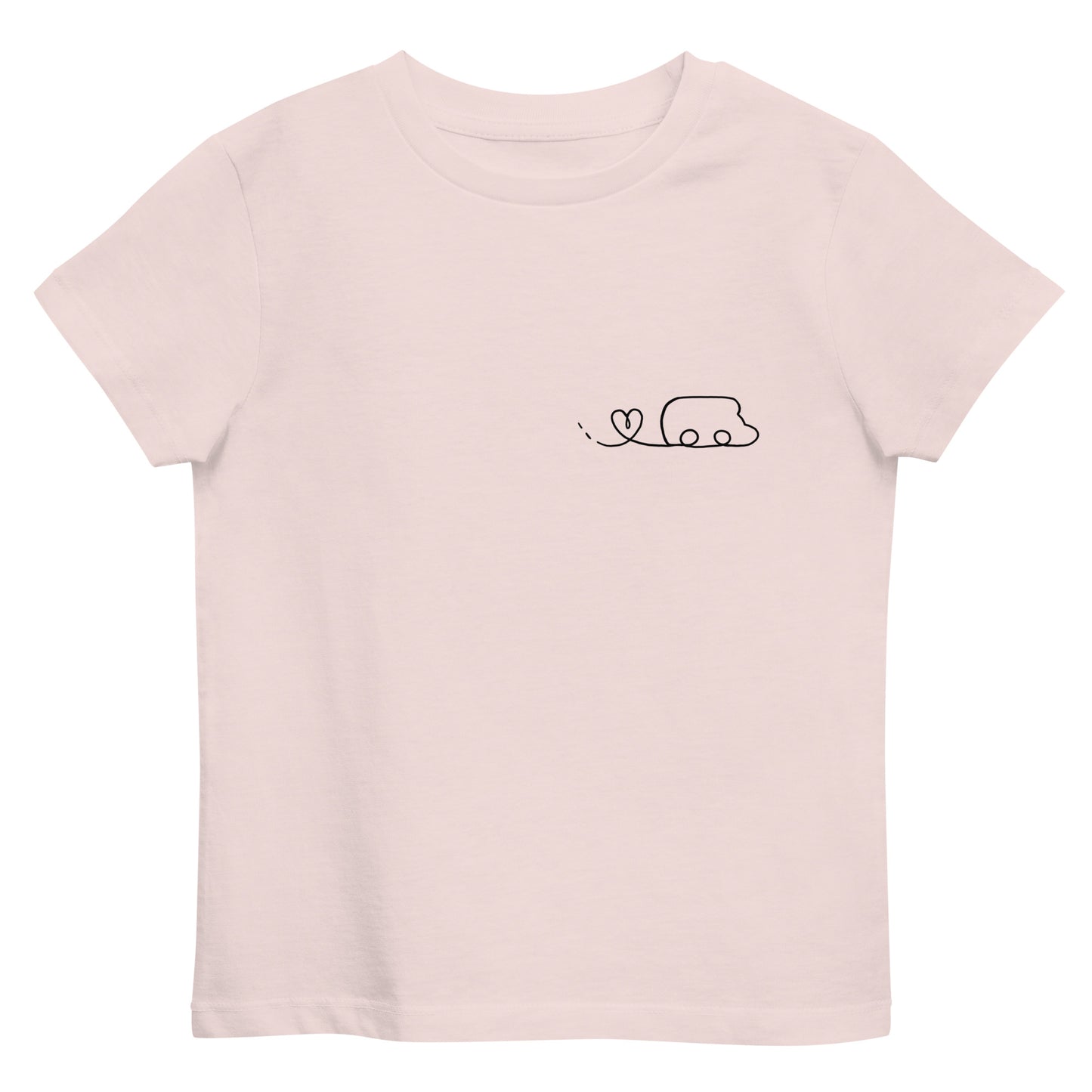 T-shirt in cotone organico per bambini stampa nera