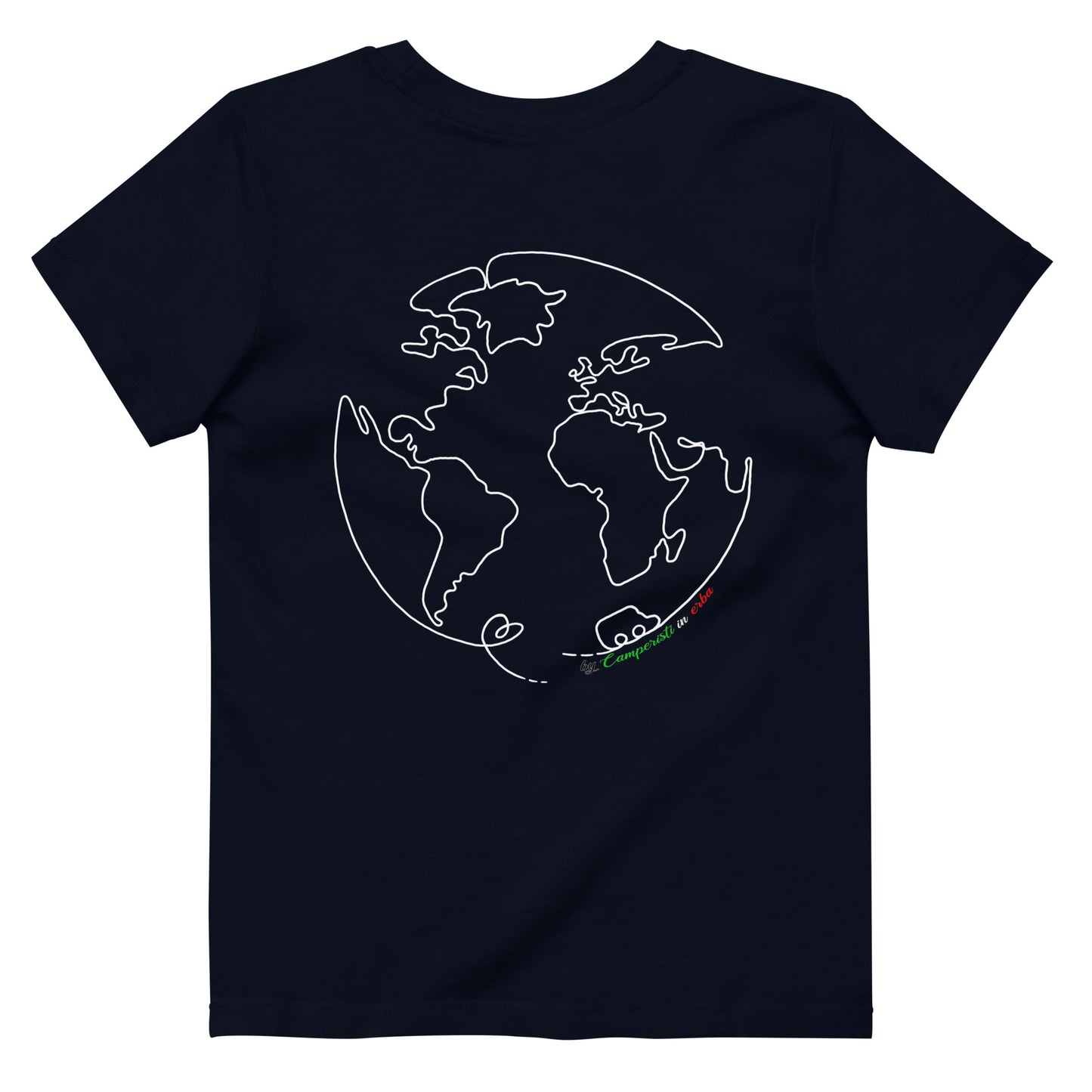 T-shirt in cotone organico per bambini stampa bianca