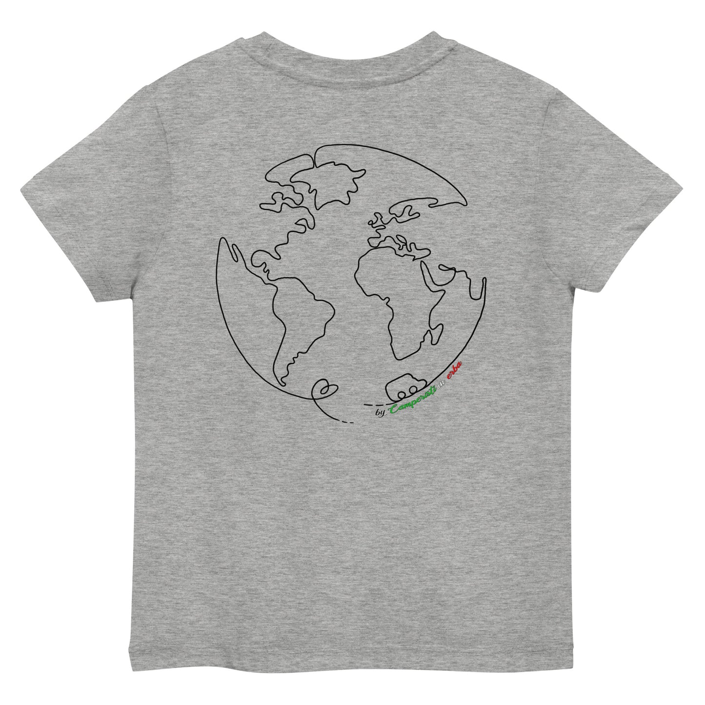 T-shirt in cotone organico per bambini stampa nera