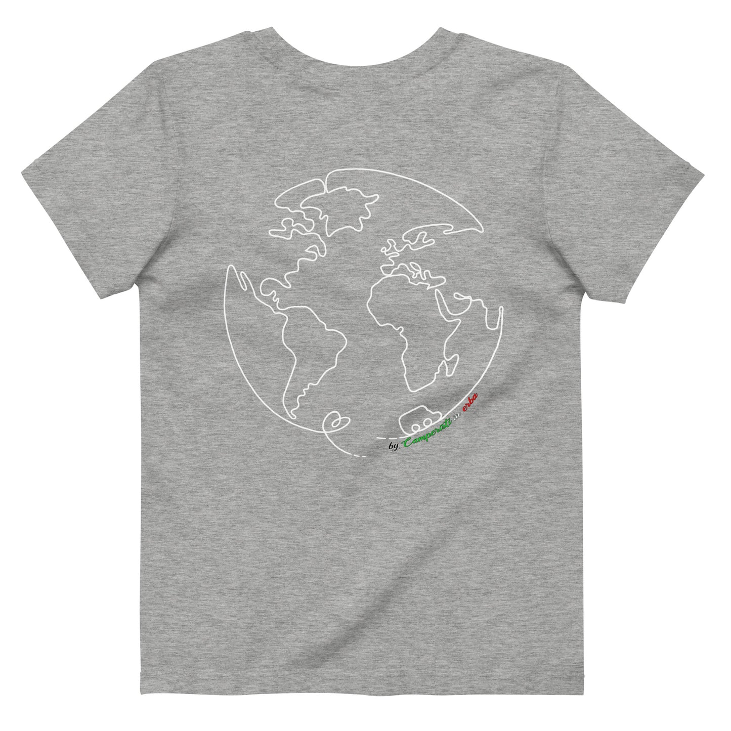 T-shirt in cotone organico per bambini stampa bianca