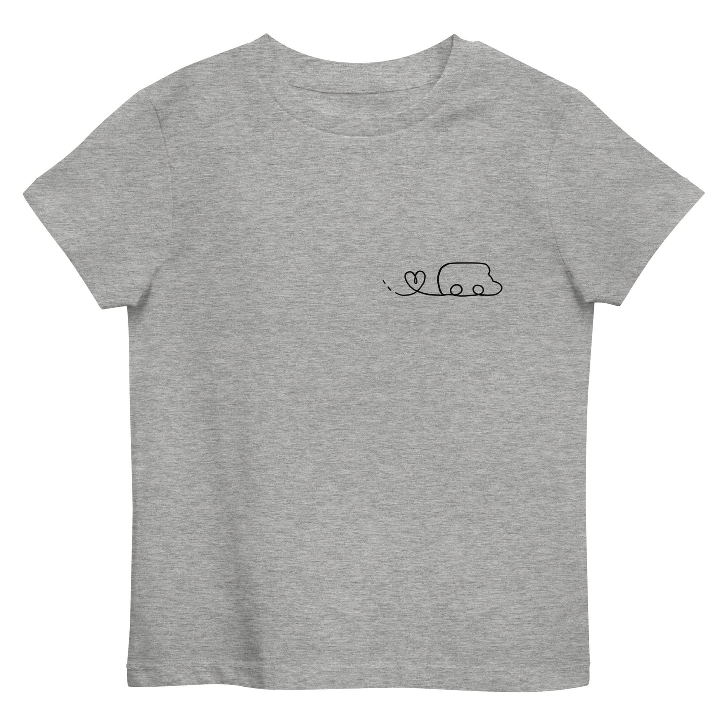 T-shirt in cotone organico per bambini stampa nera
