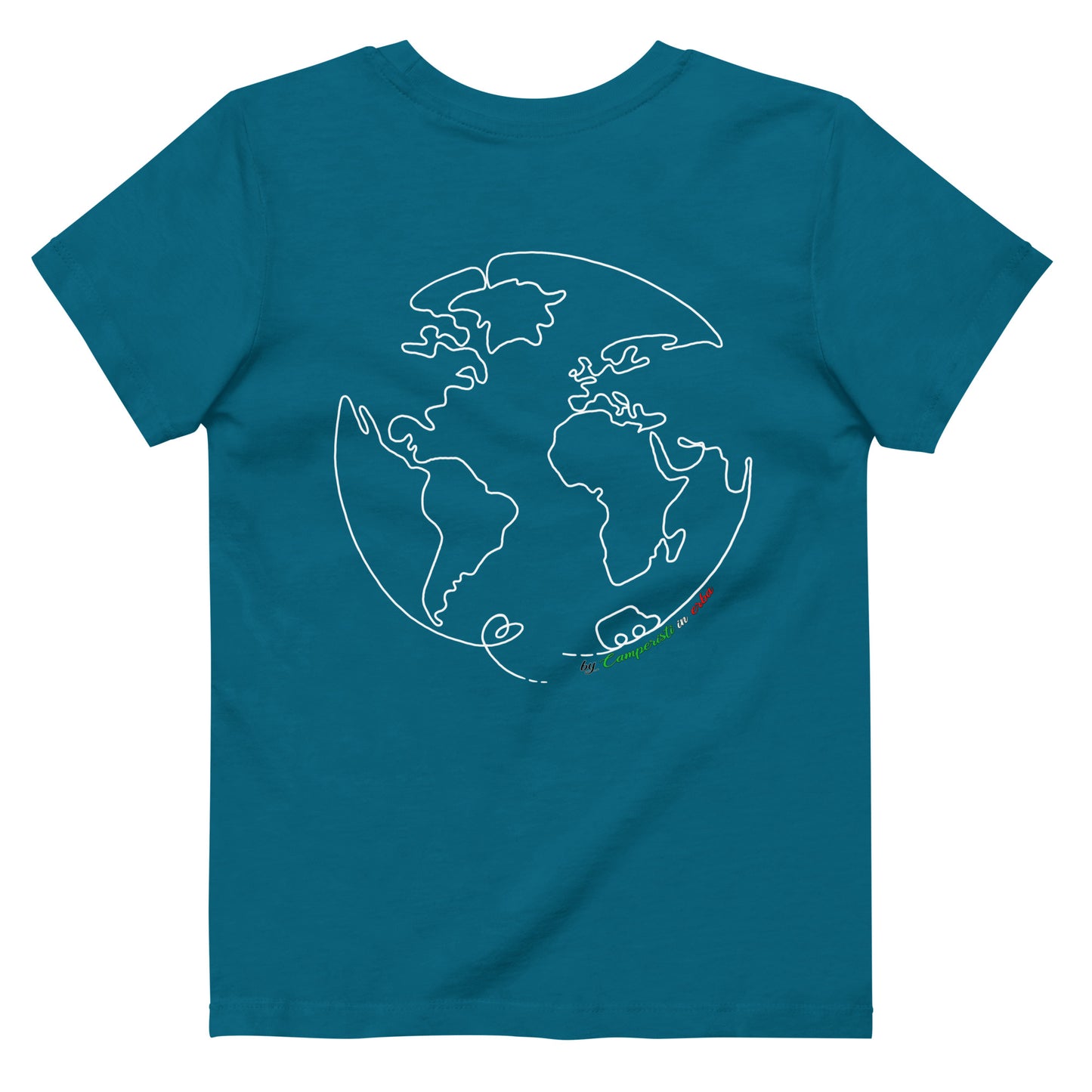 T-shirt in cotone organico per bambini stampa bianca