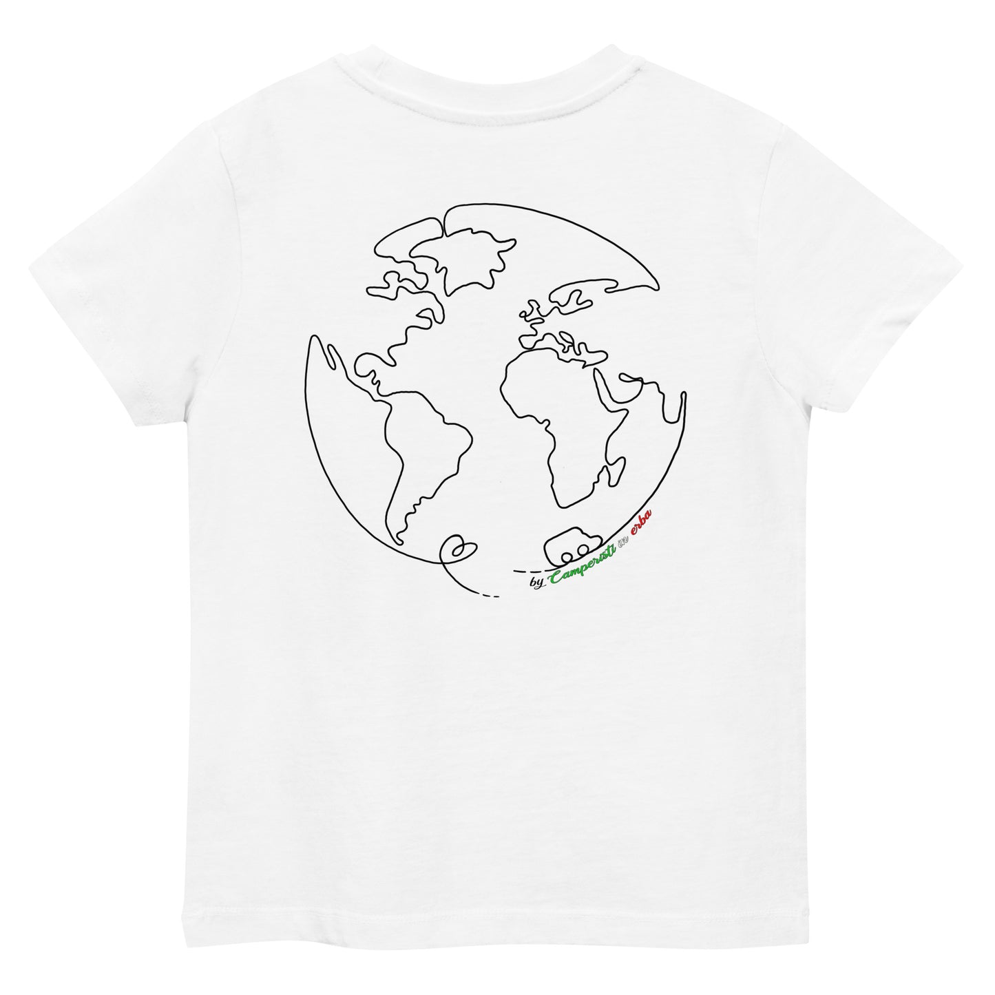T-shirt in cotone organico per bambini stampa nera