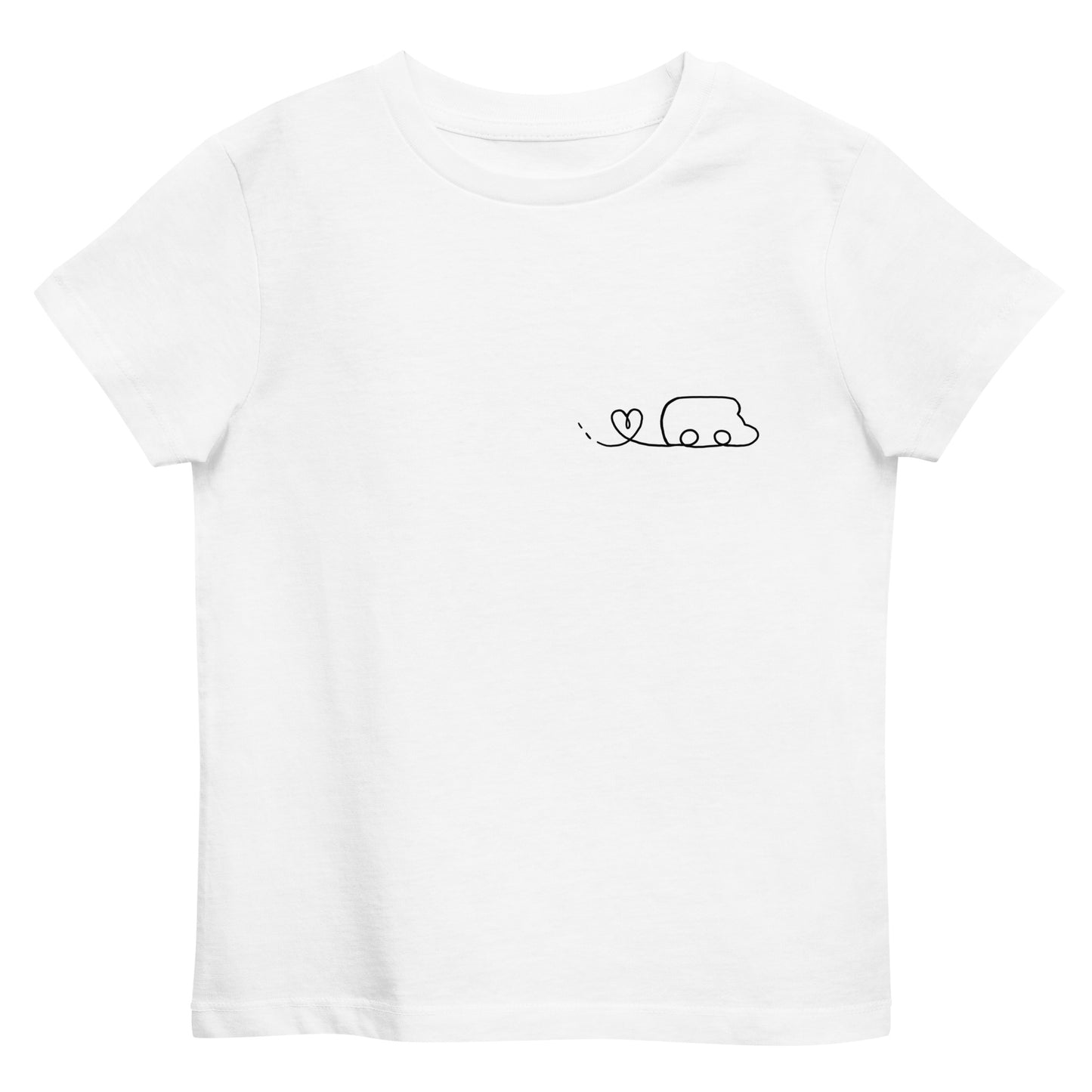 T-shirt in cotone organico per bambini stampa nera