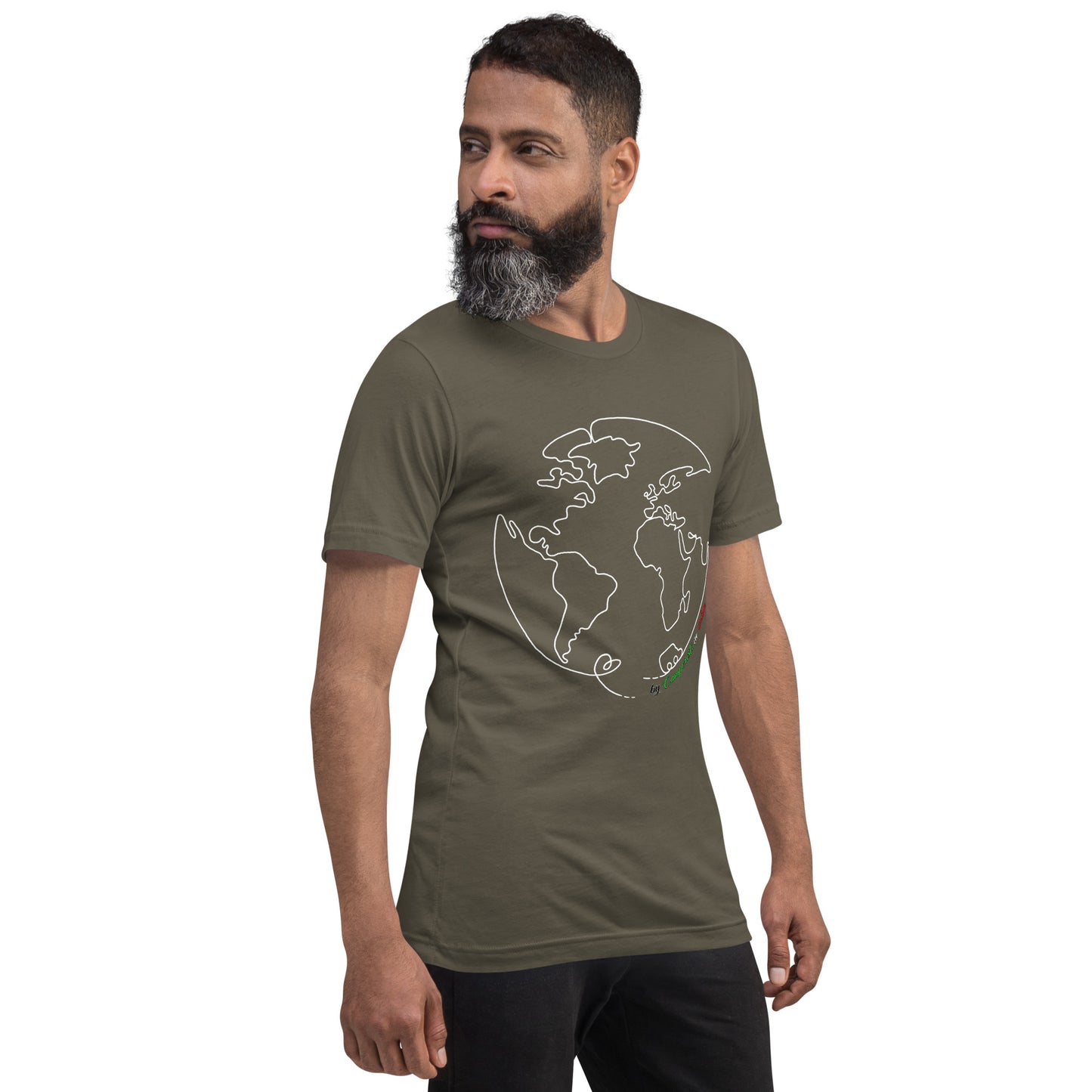 Maglietta t-shirt Il giro del mondo in camper stampa bianco