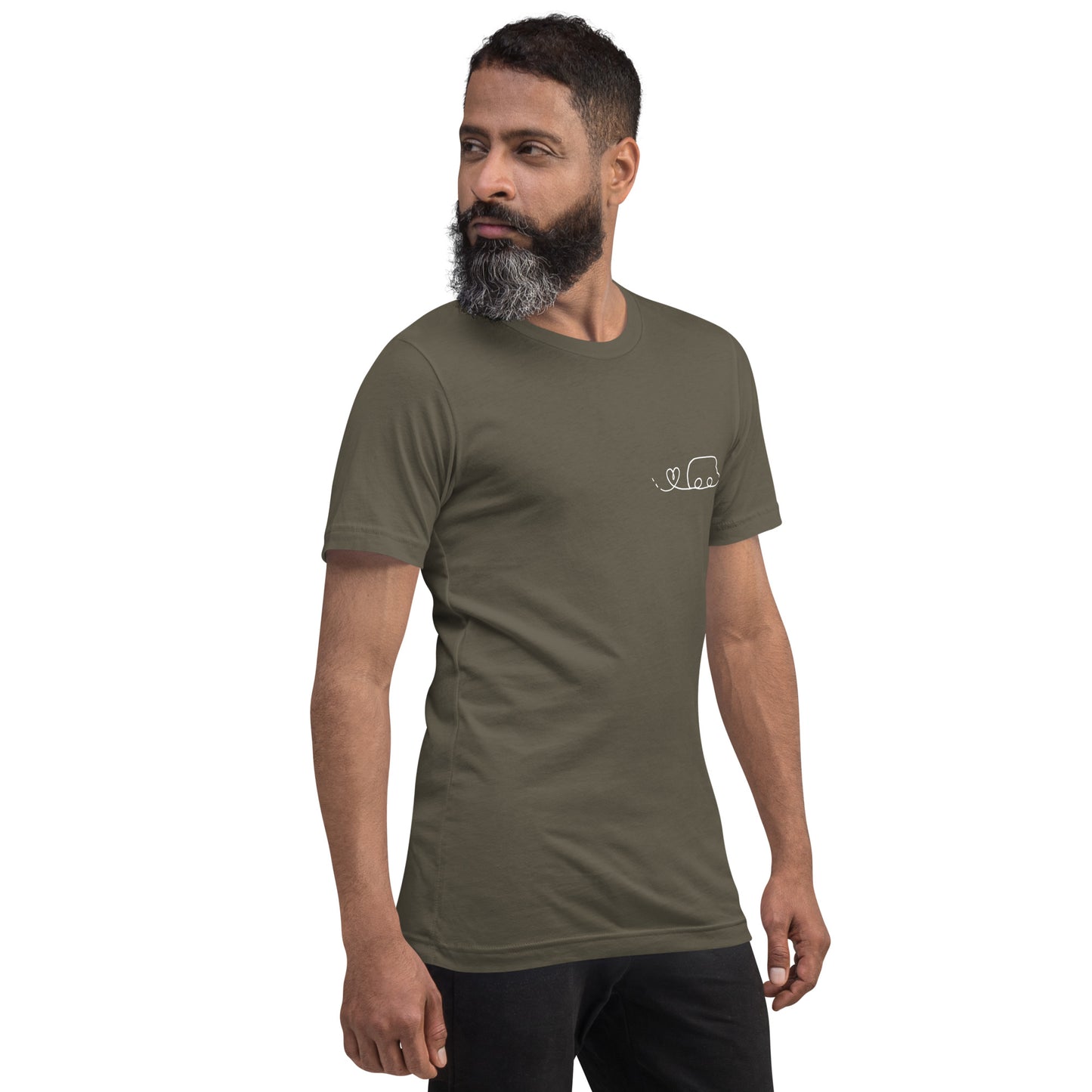 Maglietta t-shirt Il giro del mondo in camper disegno bianco