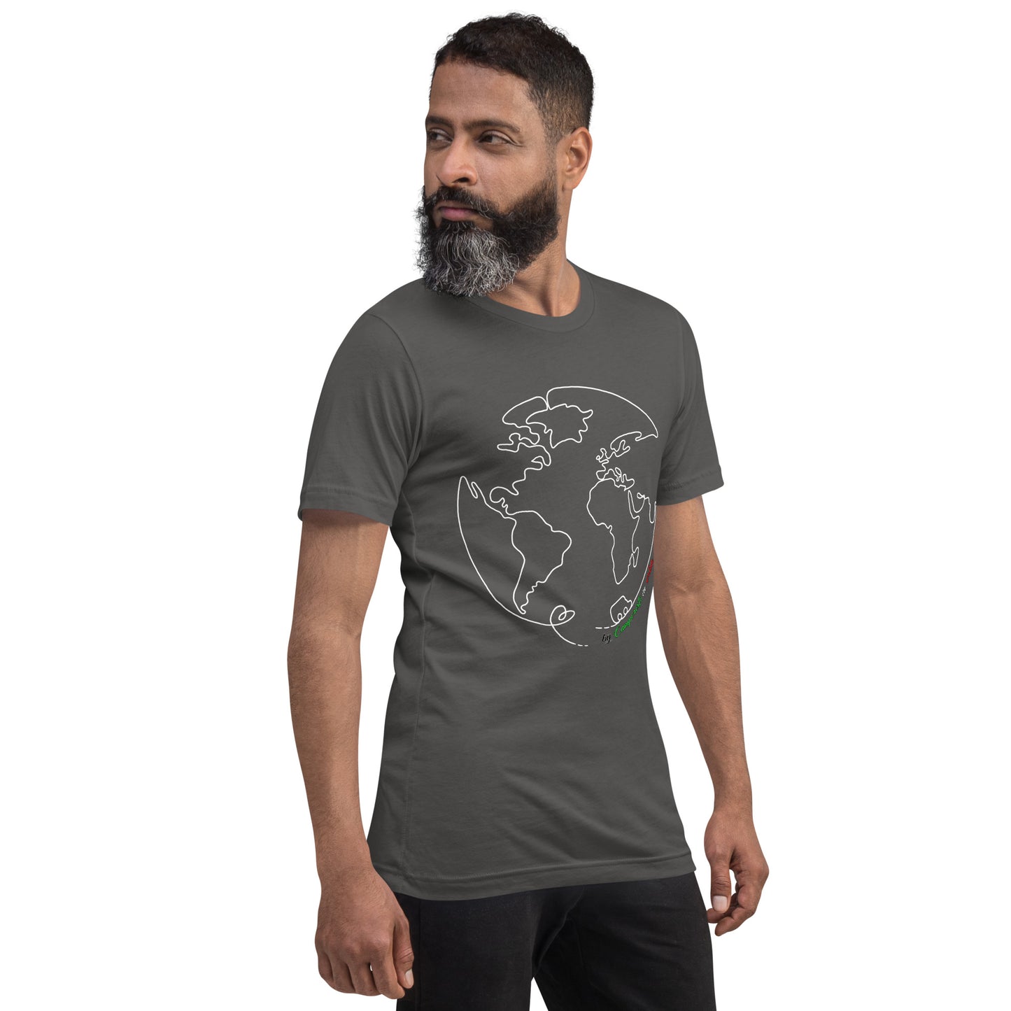Maglietta t-shirt Il giro del mondo in camper stampa bianco