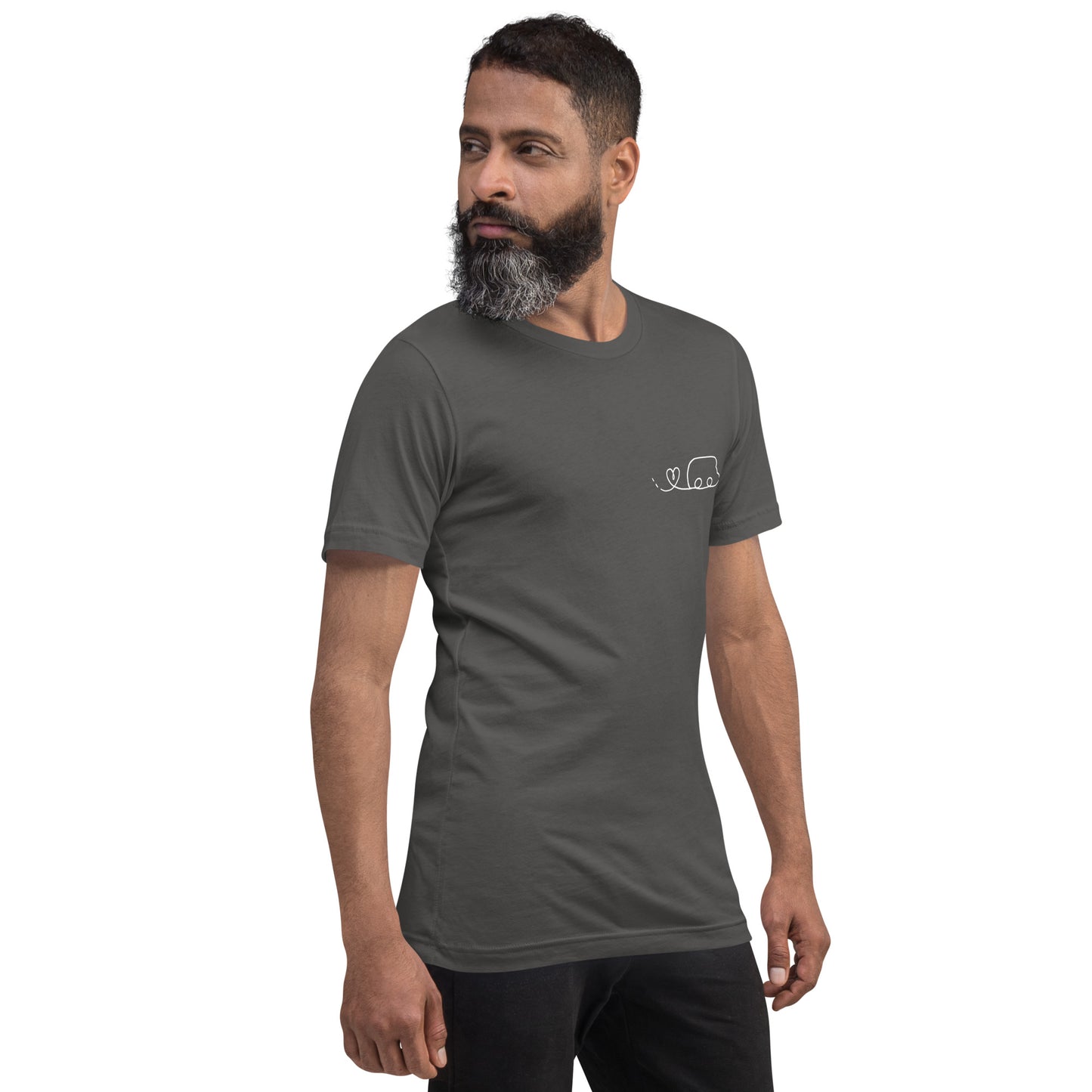 Maglietta t-shirt Il giro del mondo in camper disegno bianco