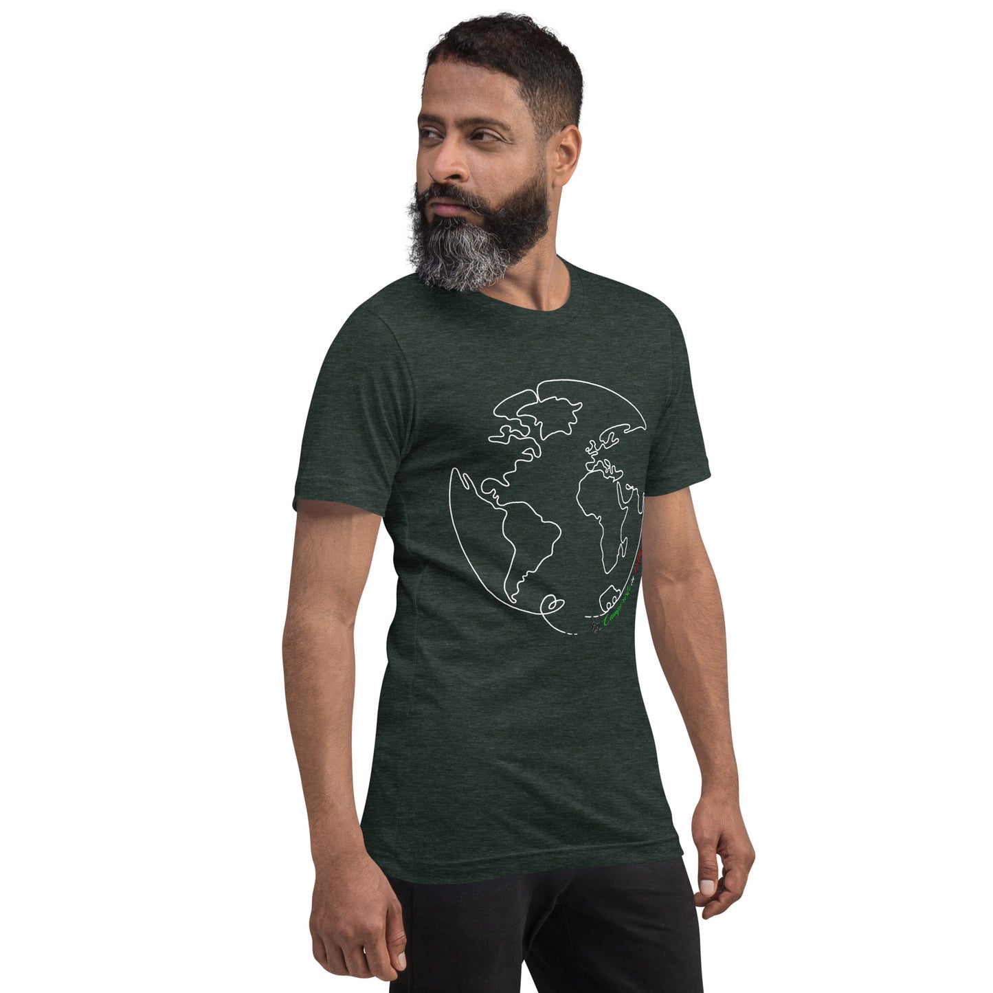 Maglietta t-shirt Il giro del mondo in camper stampa bianco
