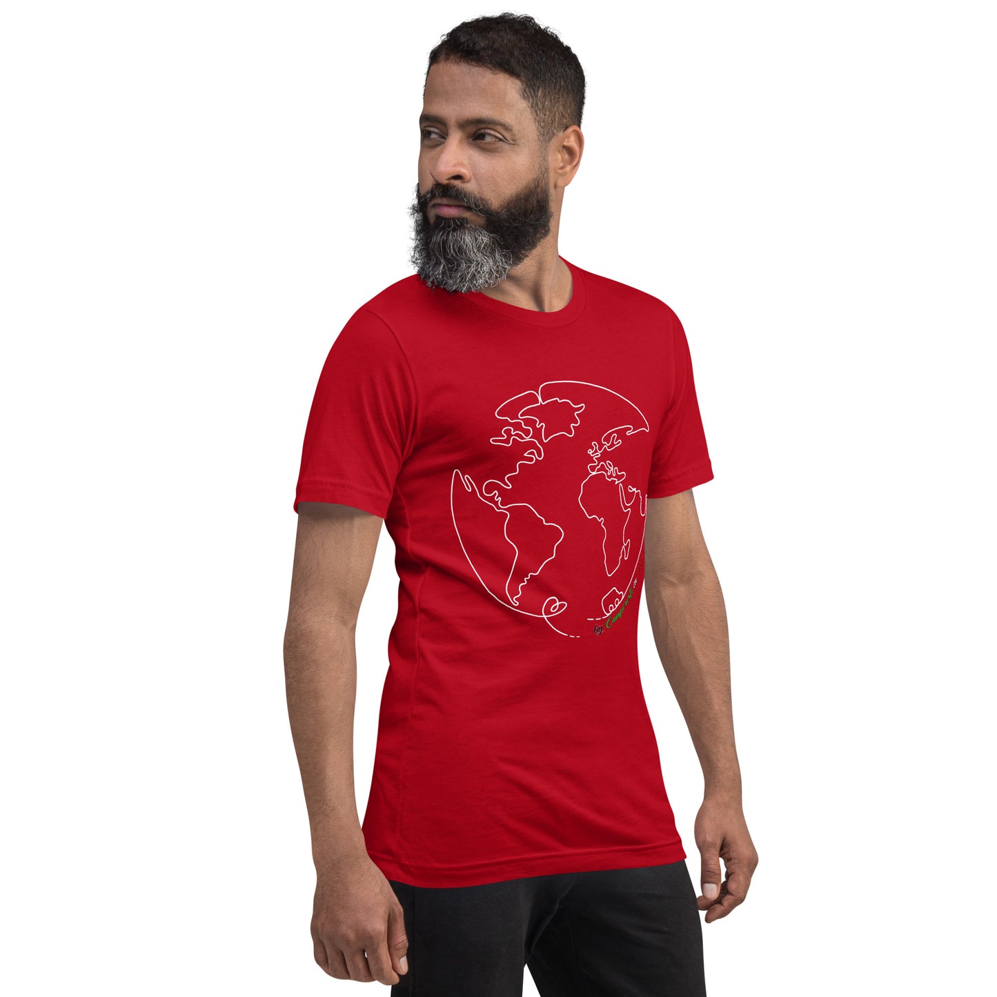 Maglietta t-shirt Il giro del mondo in camper stampa bianco
