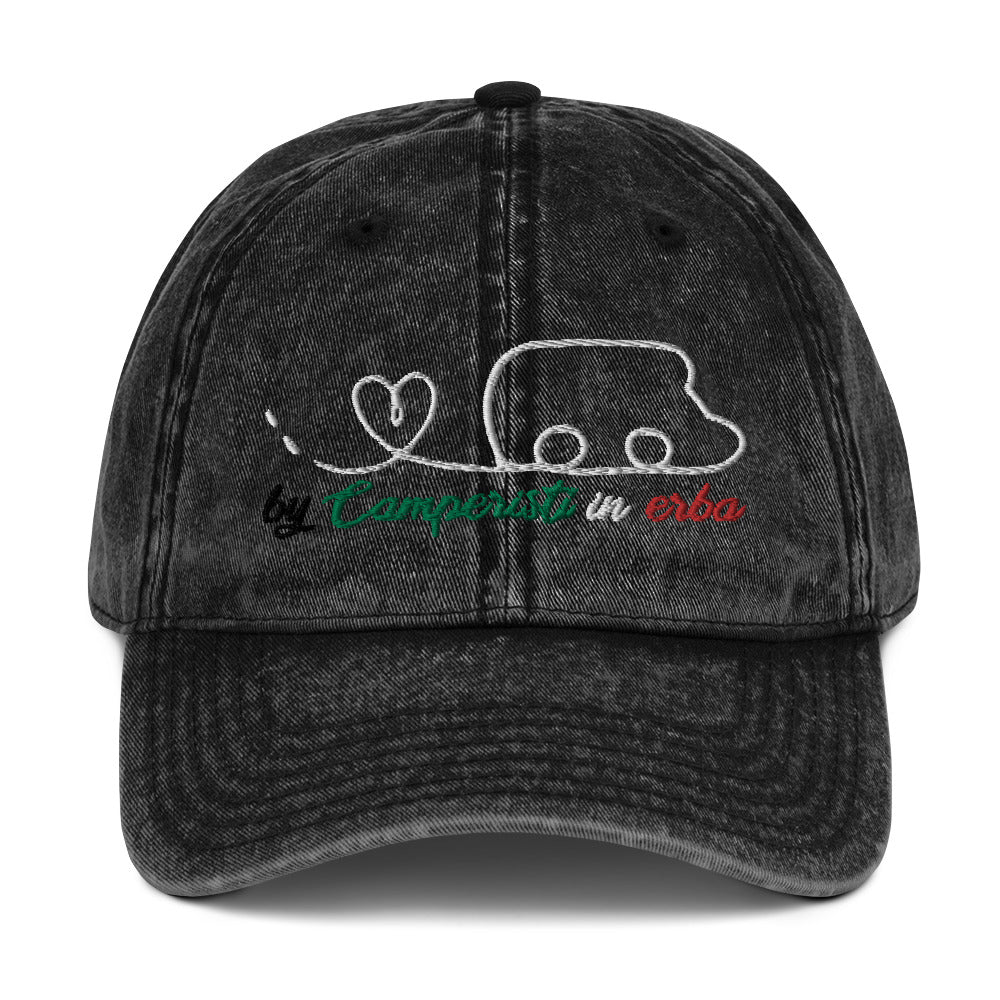 Cappello Visiera con ricamo bianco