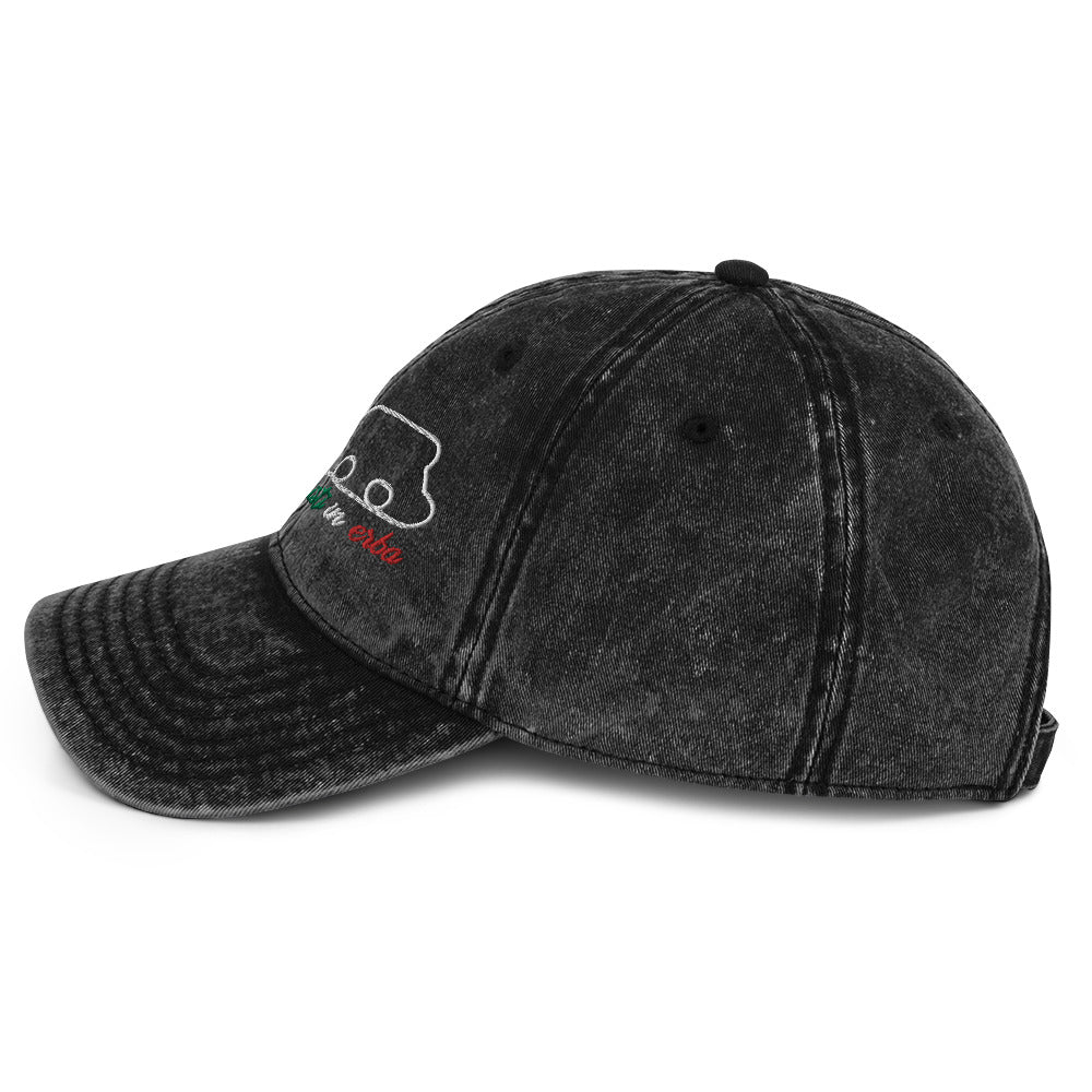 Cappello Visiera con ricamo bianco