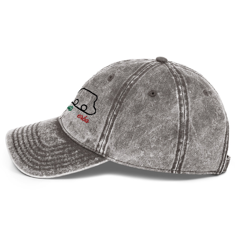 Cappello Visiera con ricamo bianco