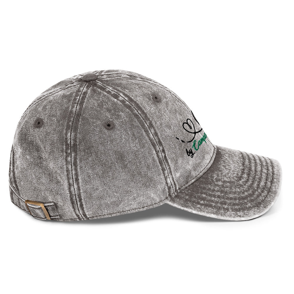 Cappello Visiera con ricamo bianco