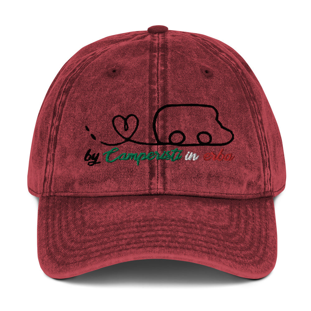 Cappello Visiera con ricamo bianco
