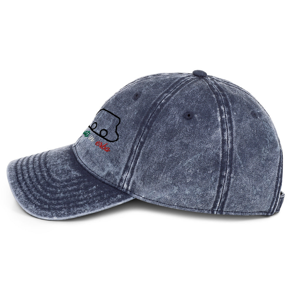 Cappello Visiera con ricamo bianco