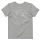 T-shirt in cotone organico per bambini stampa bianca