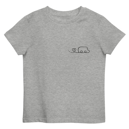 T-shirt in cotone organico per bambini stampa nera