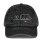 Cappello Visiera con ricamo bianco