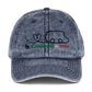 Cappello Visiera con ricamo bianco